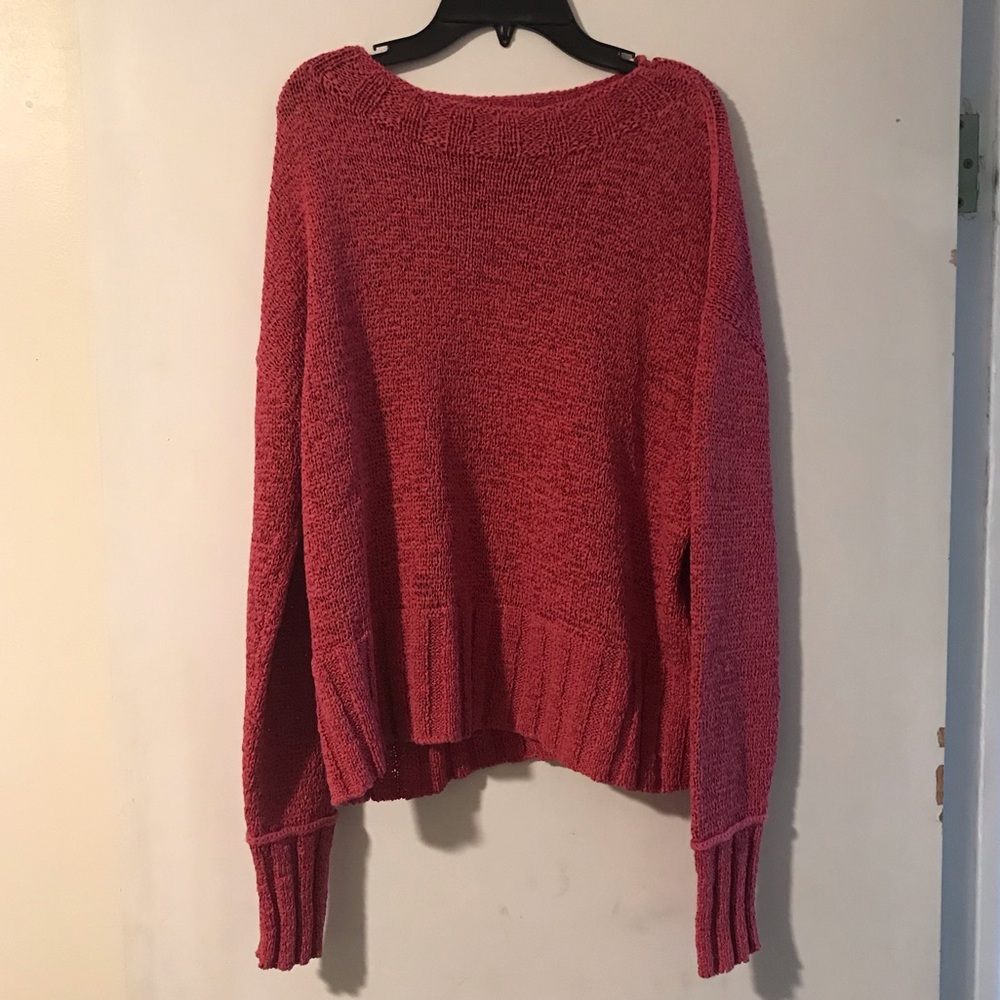 JCREW pink sweater.